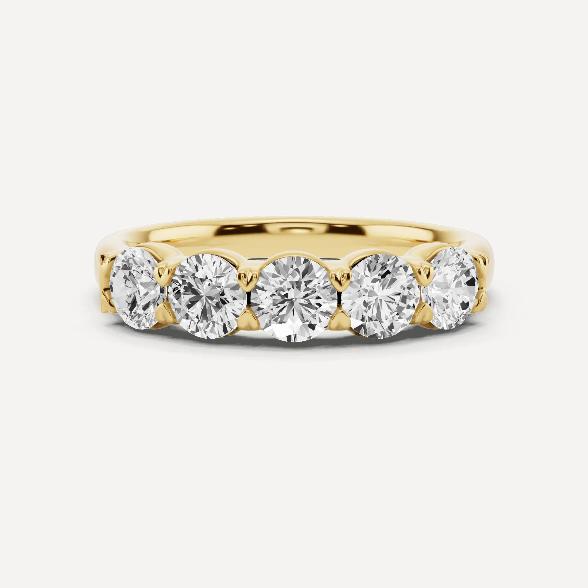 1 ctw Round Diamond Five Stone Anniversary Band