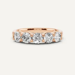 1 ctw Round Diamond Five Stone Anniversary Band