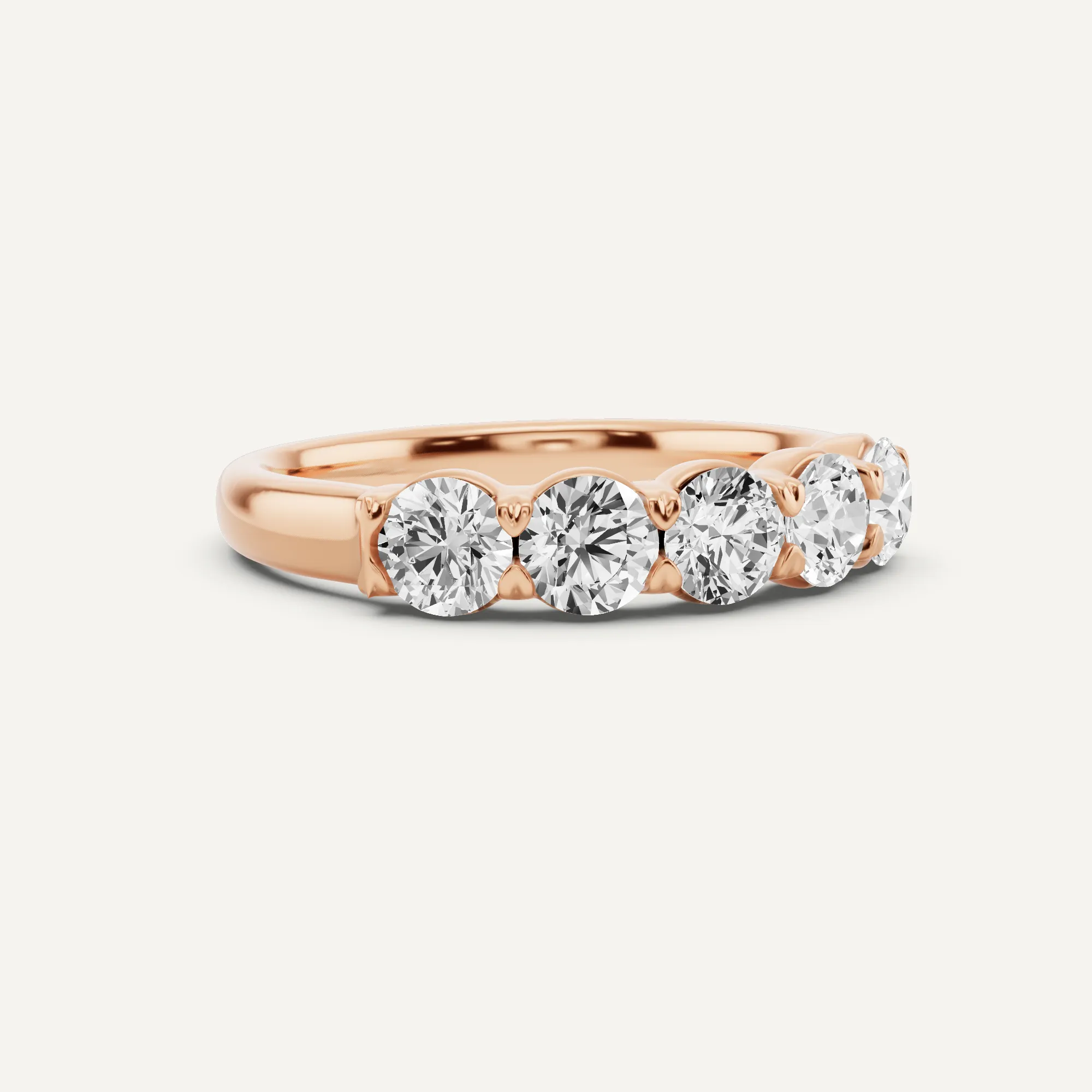 1 ctw Round Diamond Five Stone Anniversary Band