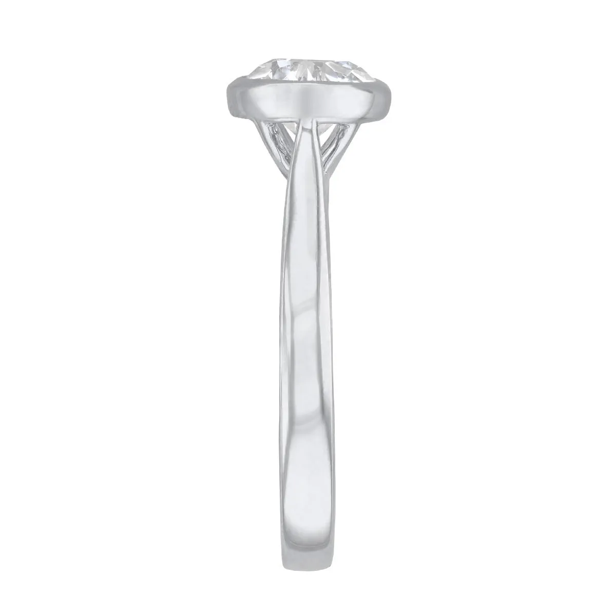1.20ct Cleo Bezel Set Round Brilliant Cut Diamond Solitaire Engagement Ring | 18ct White Gold