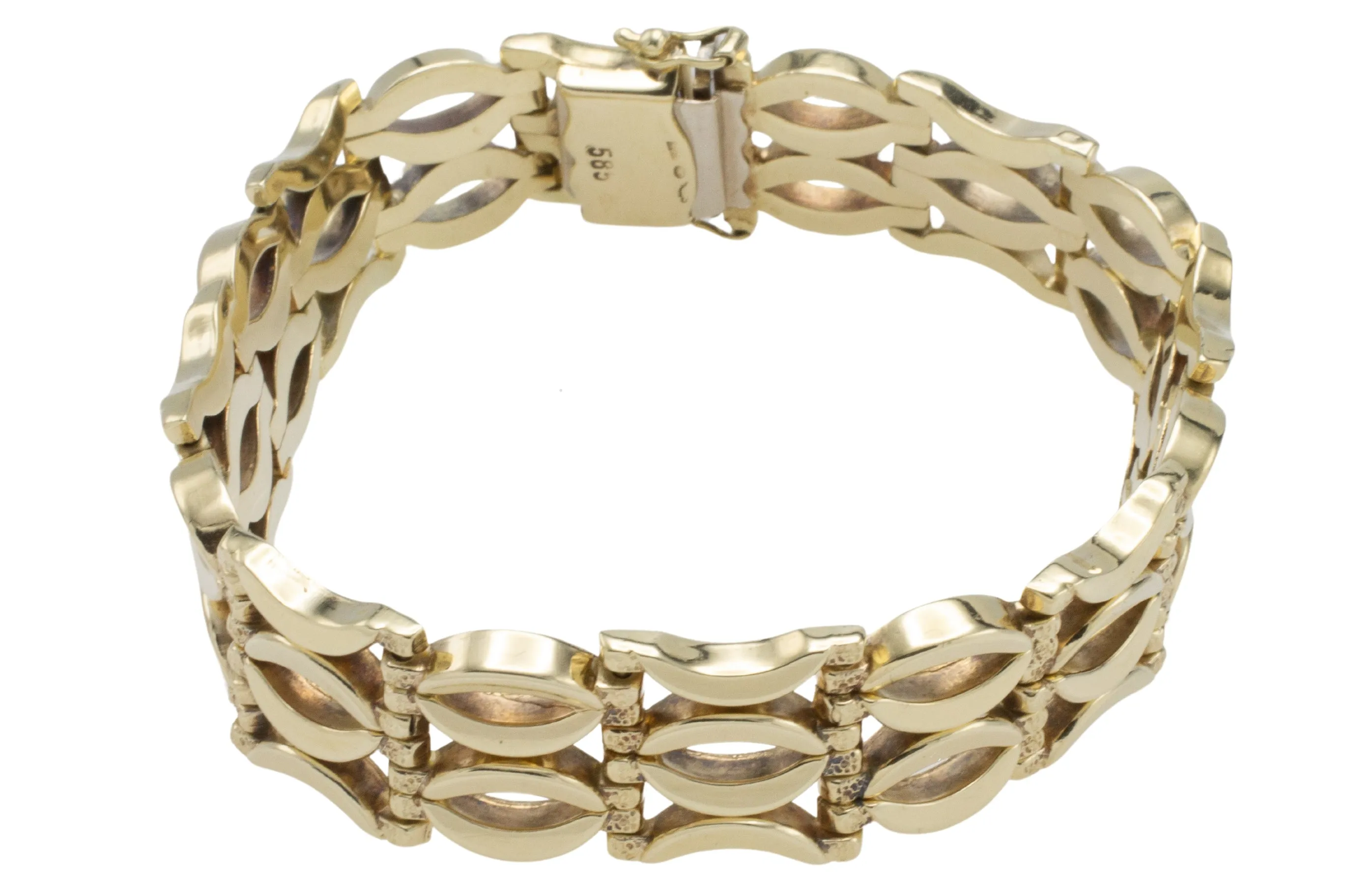 14 carat gold link bracelet