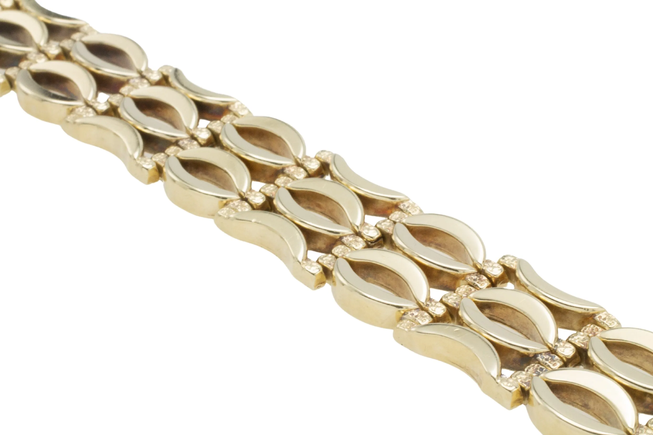14 carat gold link bracelet
