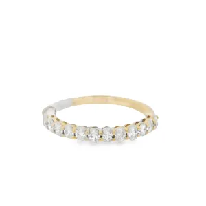 14K Yellow Gold 0.62ct Oval Diamond Women's Wedding Band