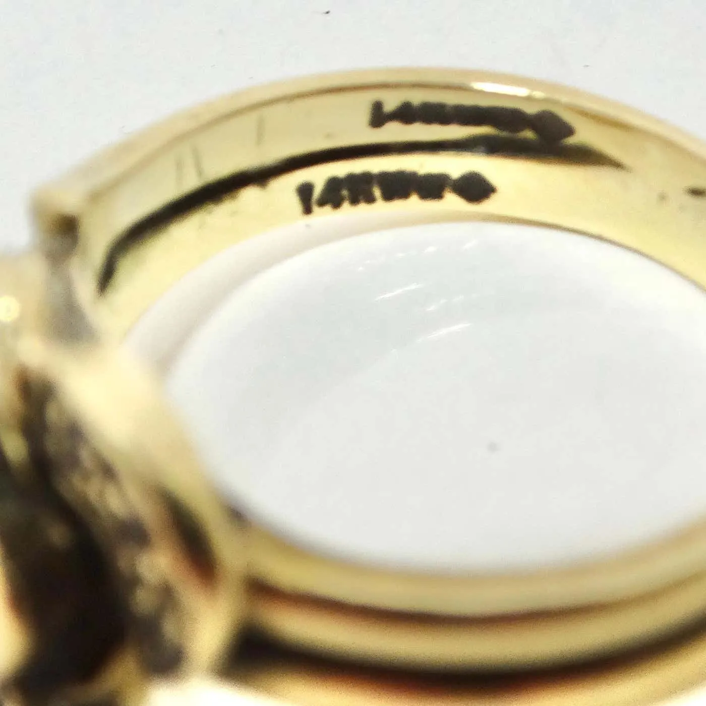 14K Yellow Gold 1960s Diamond Flower Ring