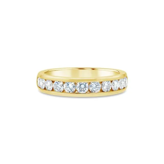 14K Yellow Gold .50CTW Channel Diamond Ring