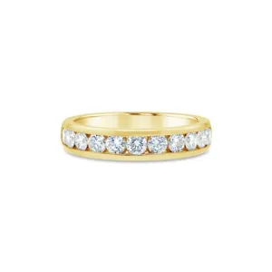 14K Yellow Gold .50CTW Channel Diamond Ring