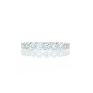 18k White Gold Diamond Wedding Band