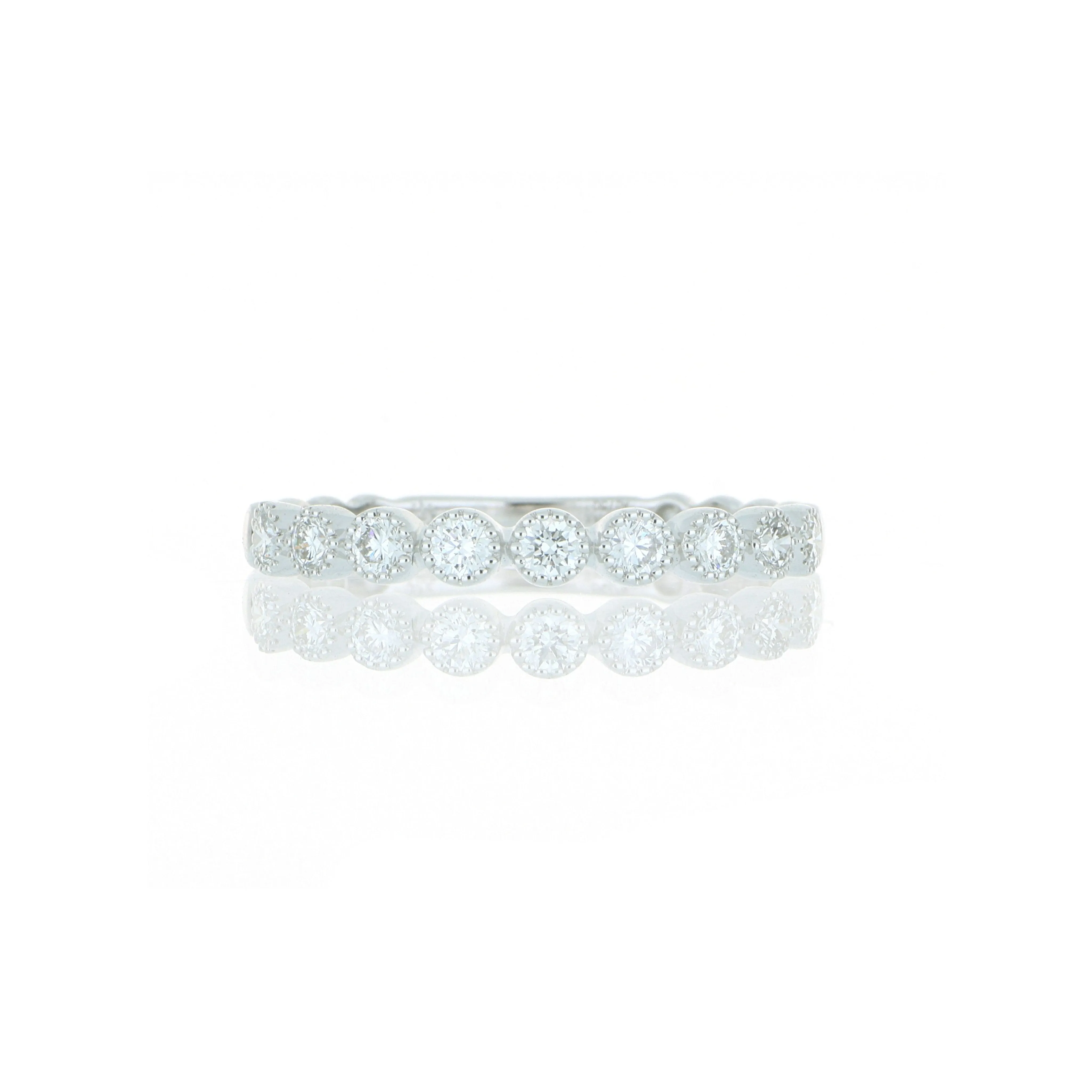 18k White Gold Diamond Wedding Band