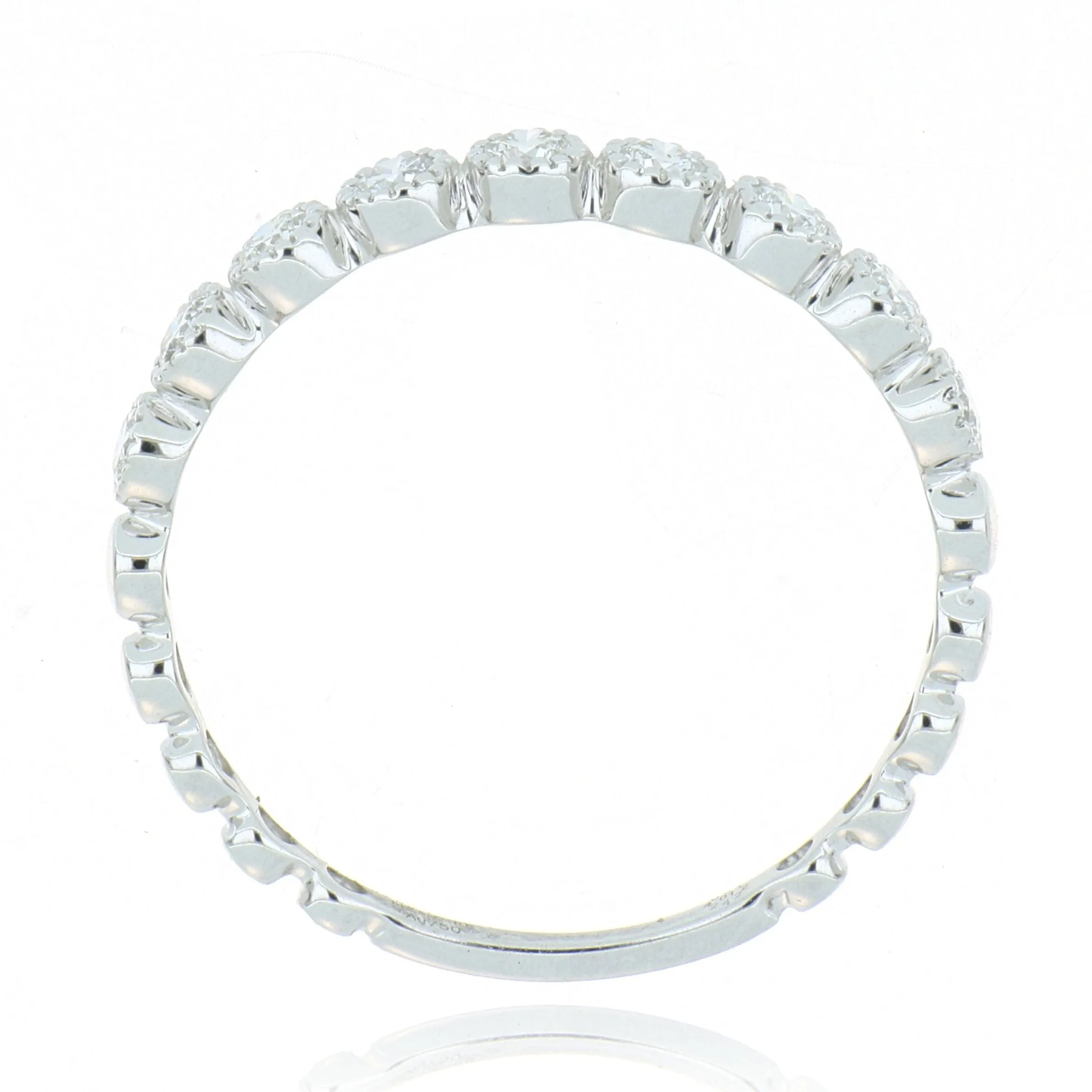 18k White Gold Diamond Wedding Band