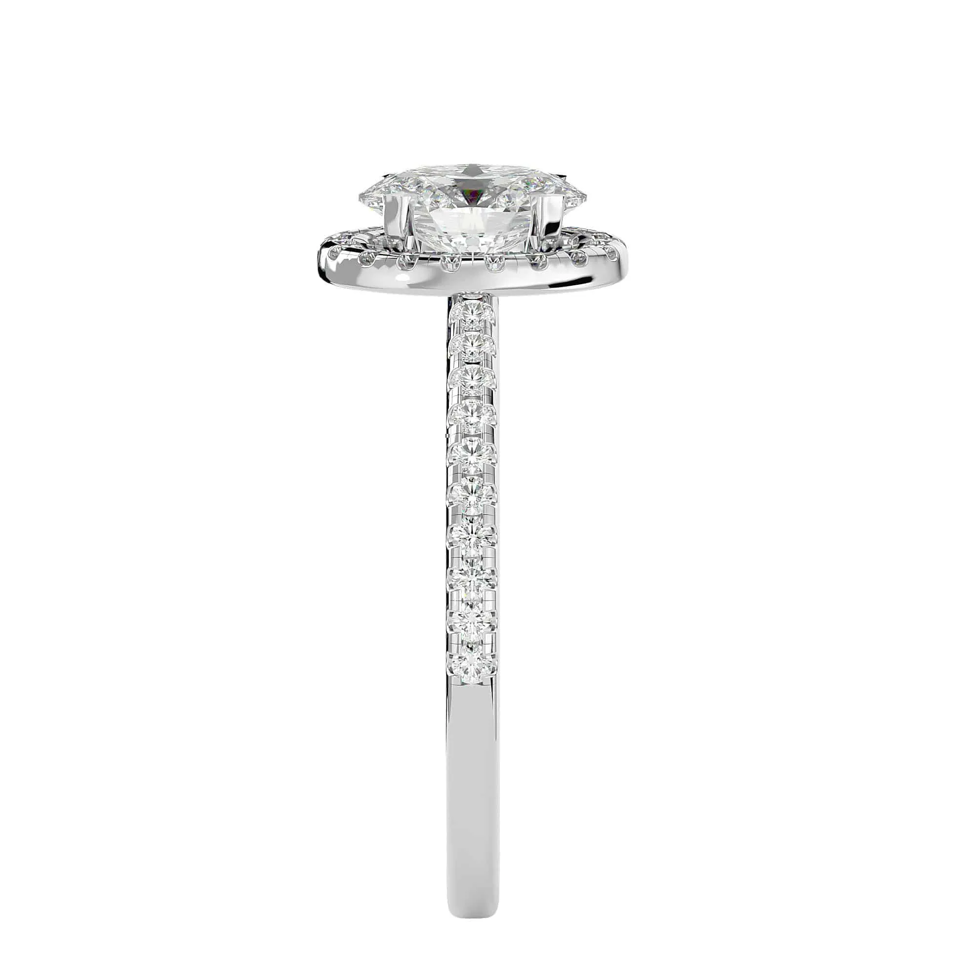 2.03ct Classic Oval Halo Engagement Ring
