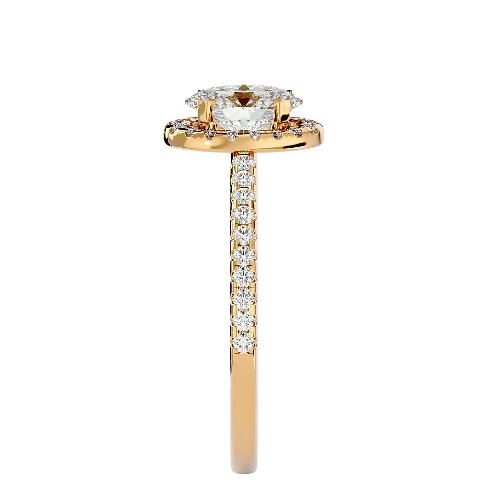 2.03ct Classic Oval Halo Engagement Ring