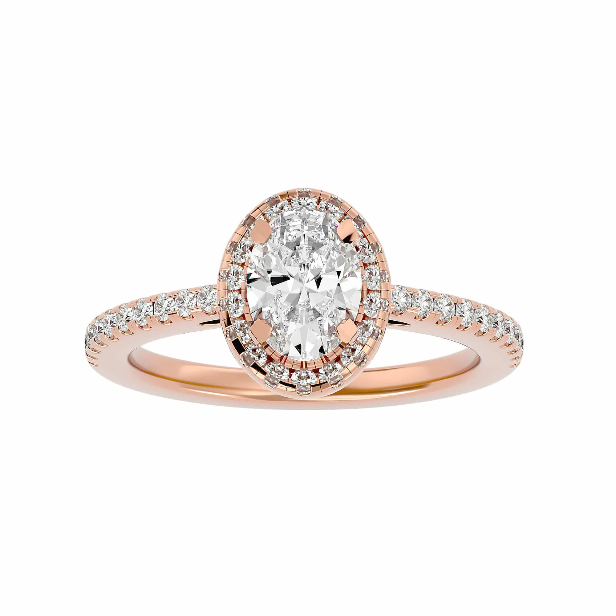 2.03ct Classic Oval Halo Engagement Ring