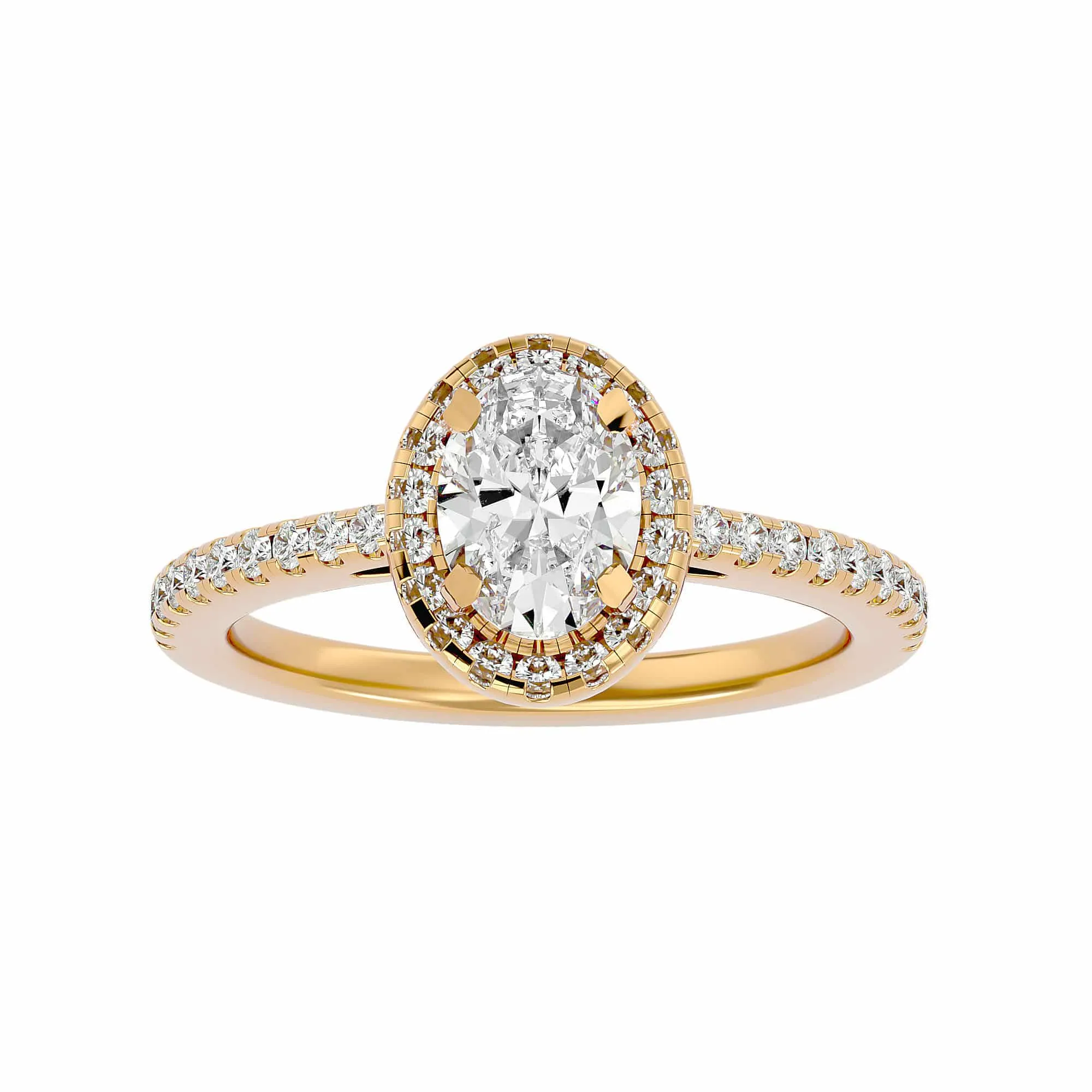2.03ct Classic Oval Halo Engagement Ring