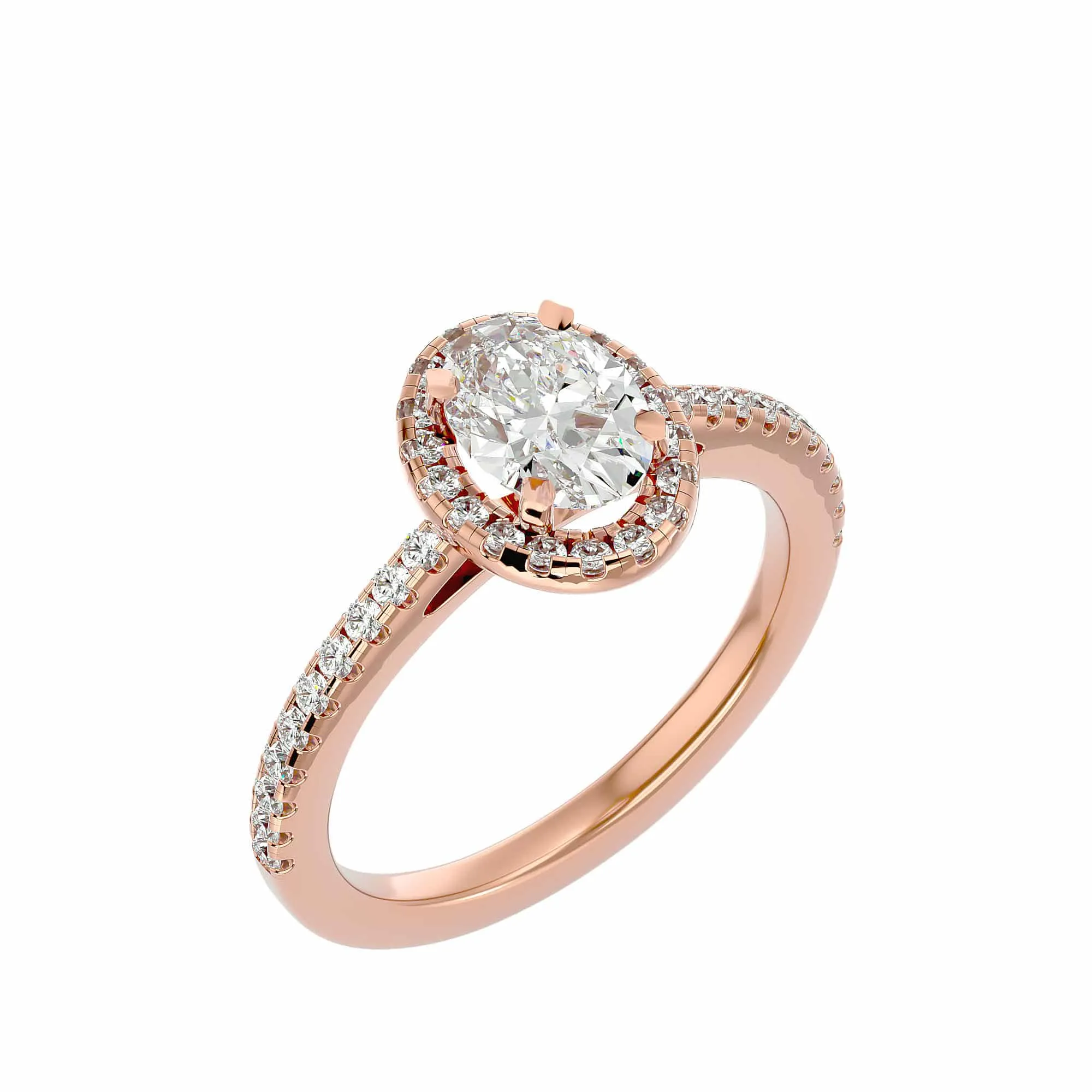2.03ct Classic Oval Halo Engagement Ring