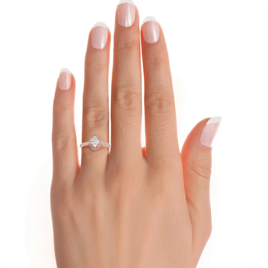 2.03ct Classic Oval Halo Engagement Ring
