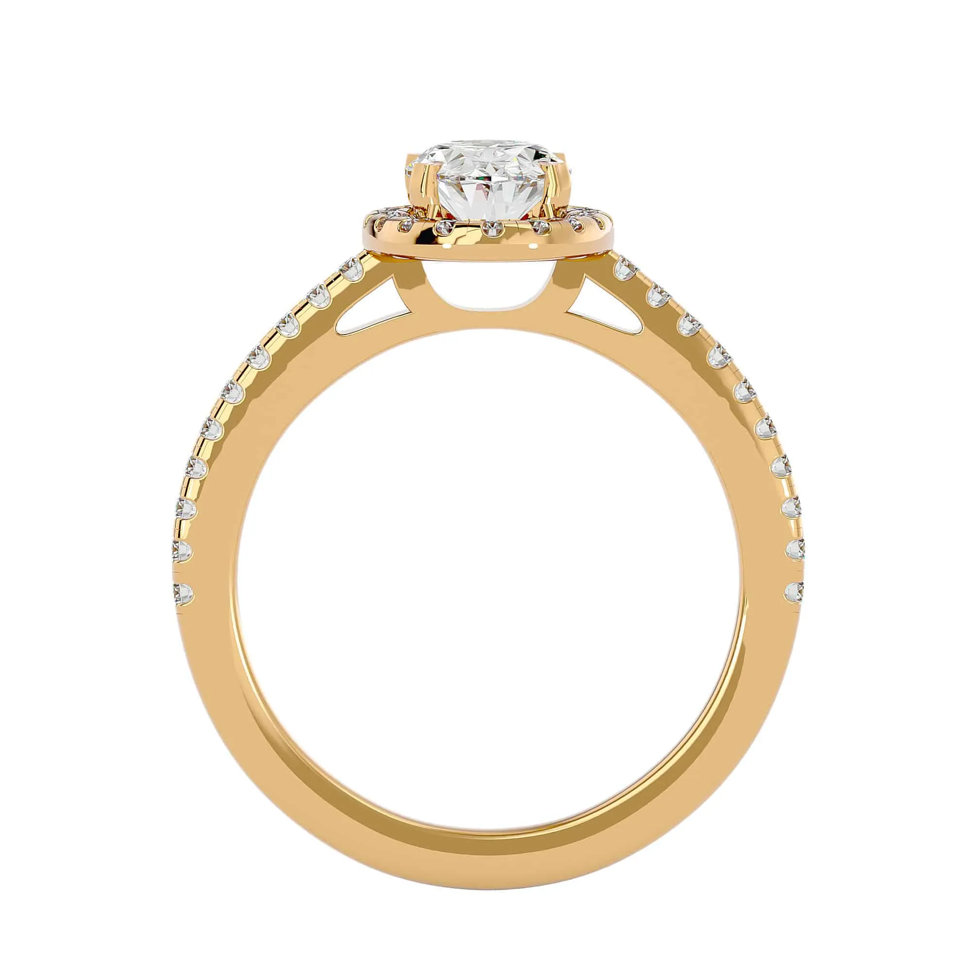 2.03ct Classic Oval Halo Engagement Ring