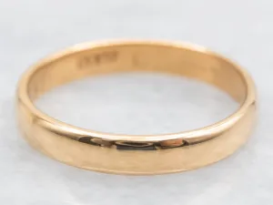 22K Gold Plain Wedding Band