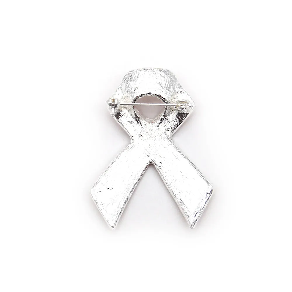 50x37mm Breast Cancer Awareness Cheer Love Pink Rhinestone Ribbon-Fashion Accessories-Holiday Gifts-Vintage Brooches-Perfect Gifts for Women