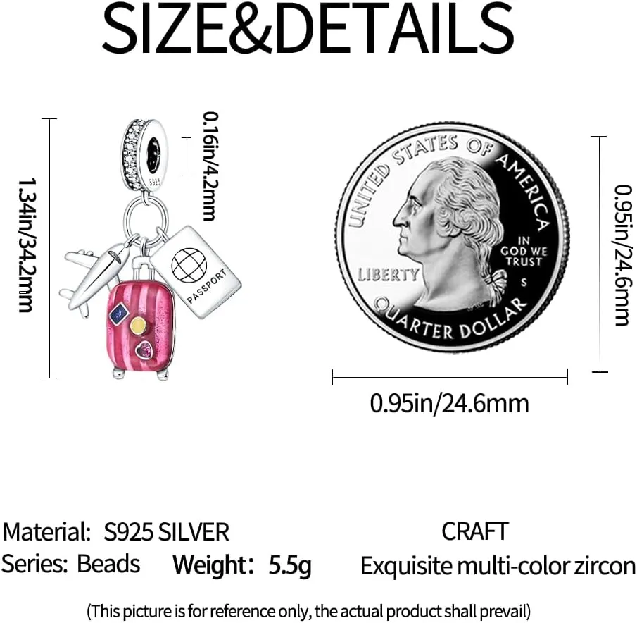 925 Sterling Silver Charms for Bracelets and Necklaces Beads Charms Jewelry Mother's Day Gift for Women