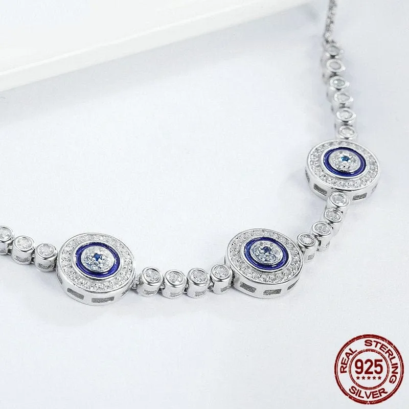 925 Sterling Silver Evil Eye Bracelet