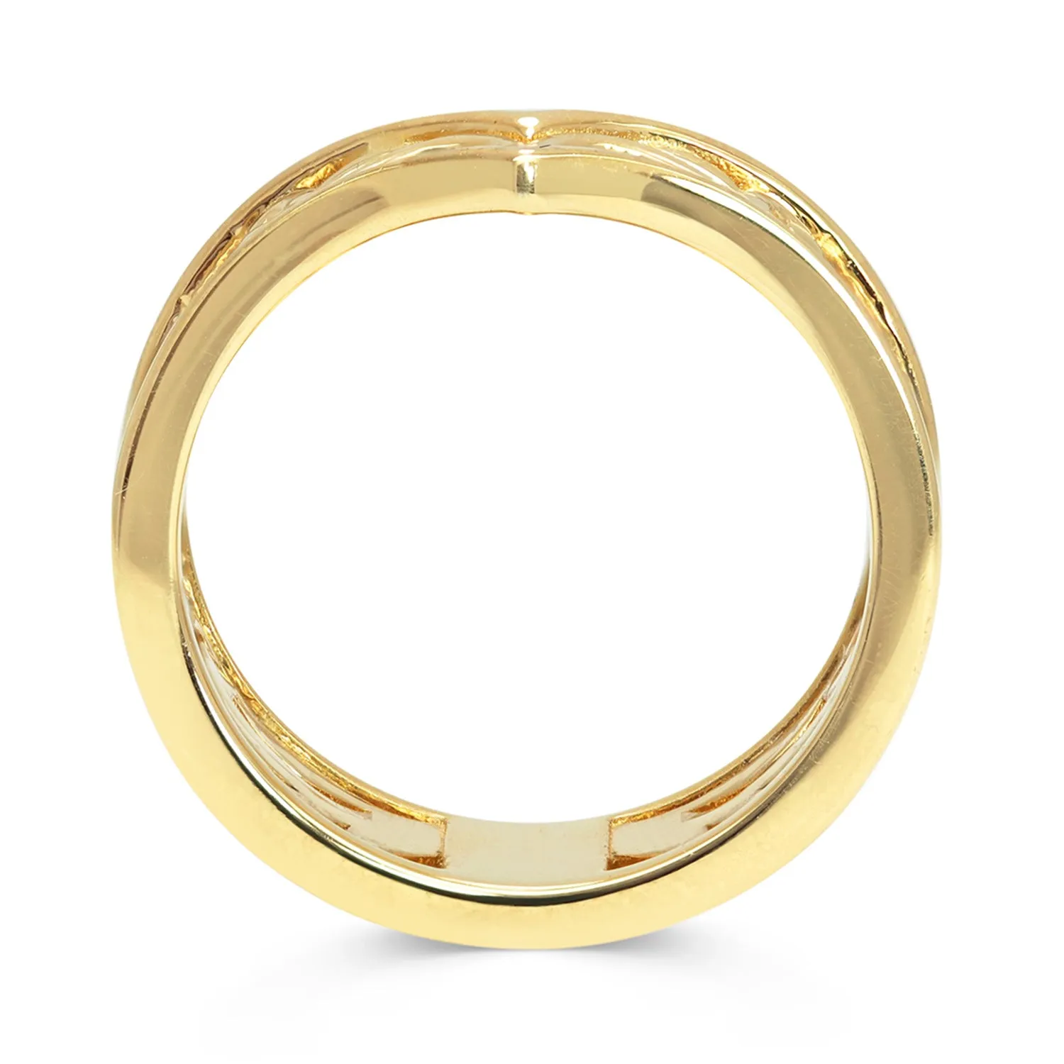 Artisan Filigree Ethical Gold Wishbone Jacket Ring