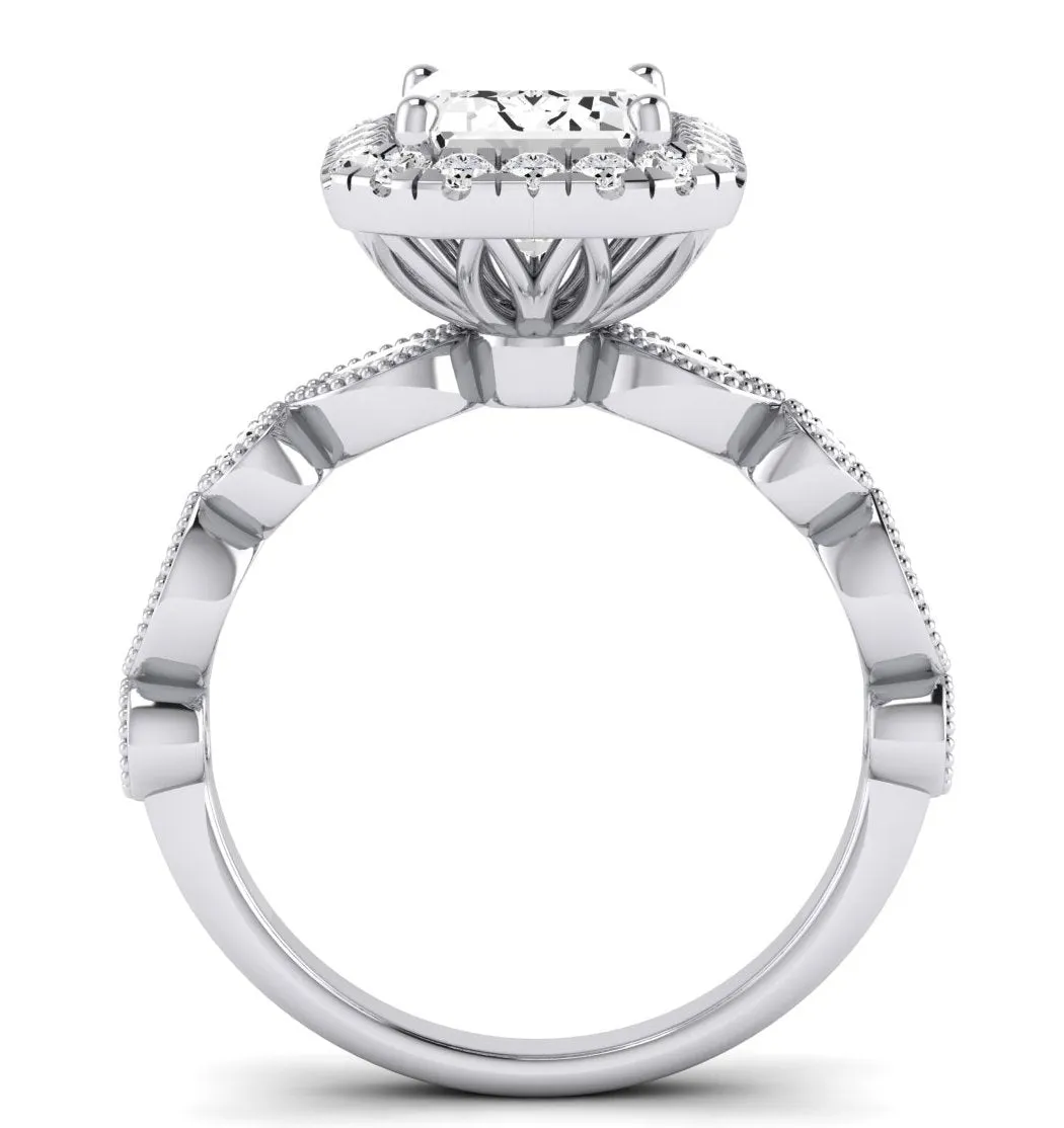 Aubretia - Emerald Lab Diamond Engagement Ring (IGI Certified)