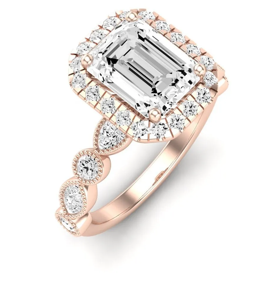 Aubretia - Emerald Lab Diamond Engagement Ring (IGI Certified)