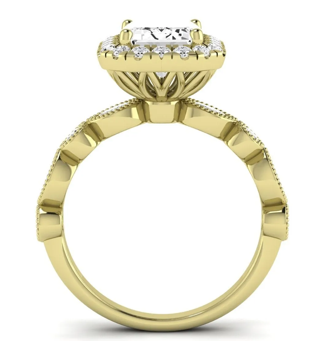 Aubretia - Emerald Lab Diamond Engagement Ring (IGI Certified)