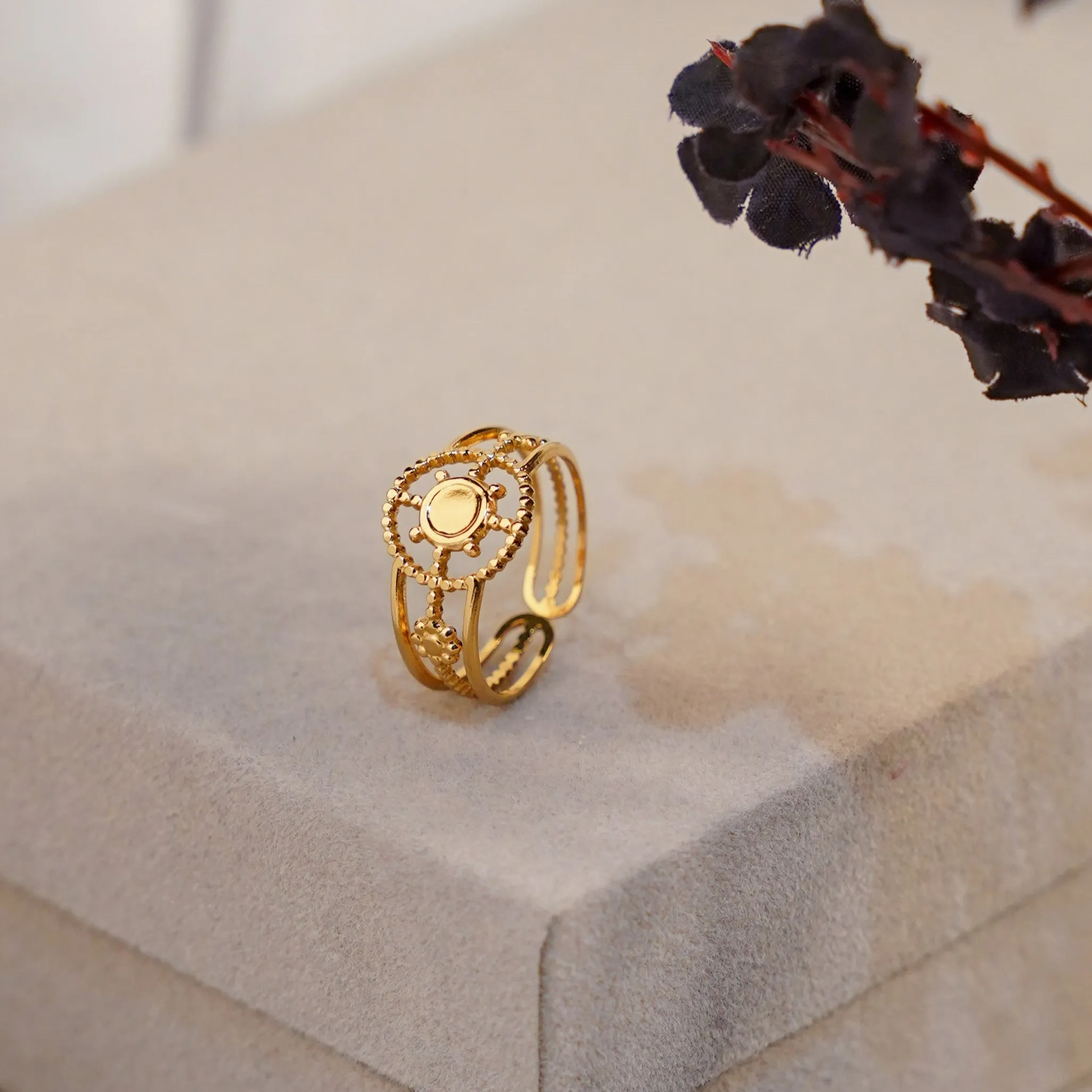 Aza 18K Gold Plated Ring