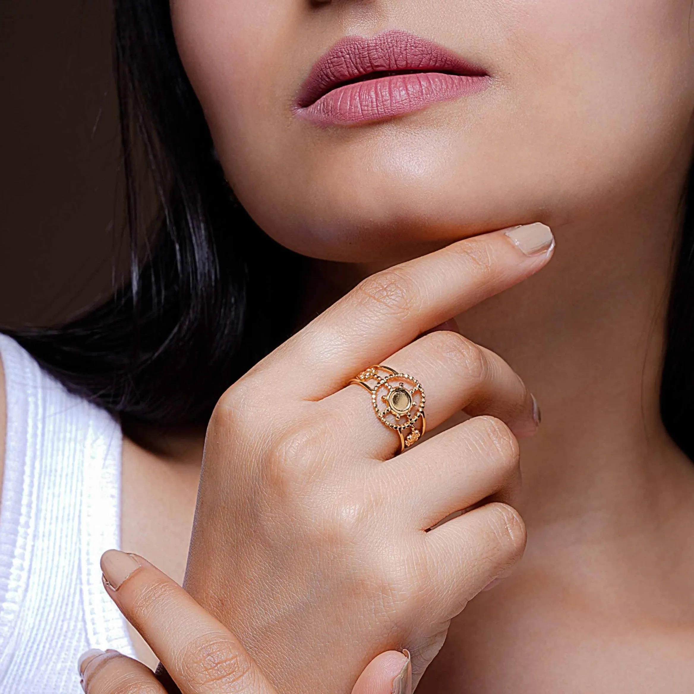 Aza 18K Gold Plated Ring