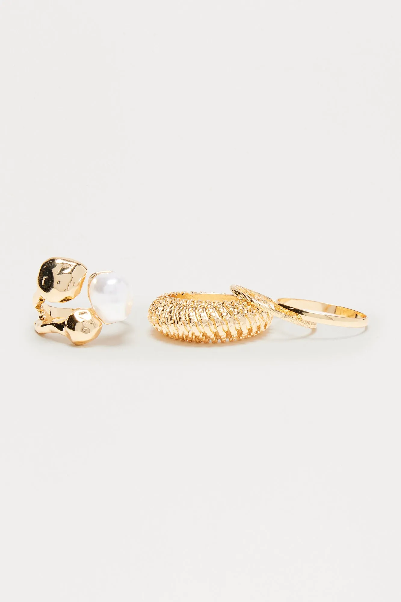 Basking In It 4 Piece Ring Set - Gold