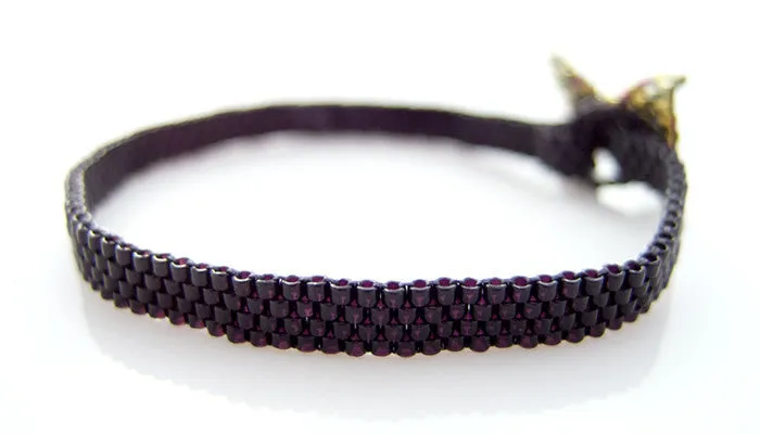 Black Bow Beaded Bracelet