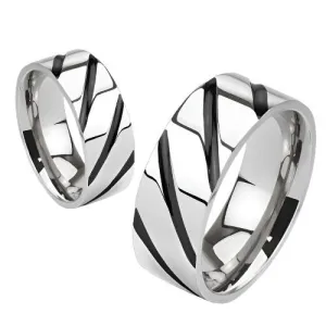 BLACK STRIP 8mm MEN'S TITANIUM RING