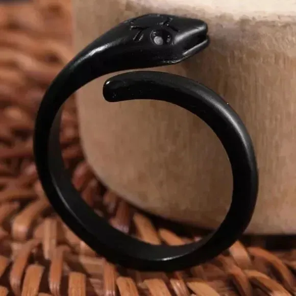 Black Viper Wrap Around Band Ring