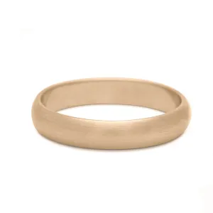 Brushed Classic Half Round Band - 14k Gold, 4mm