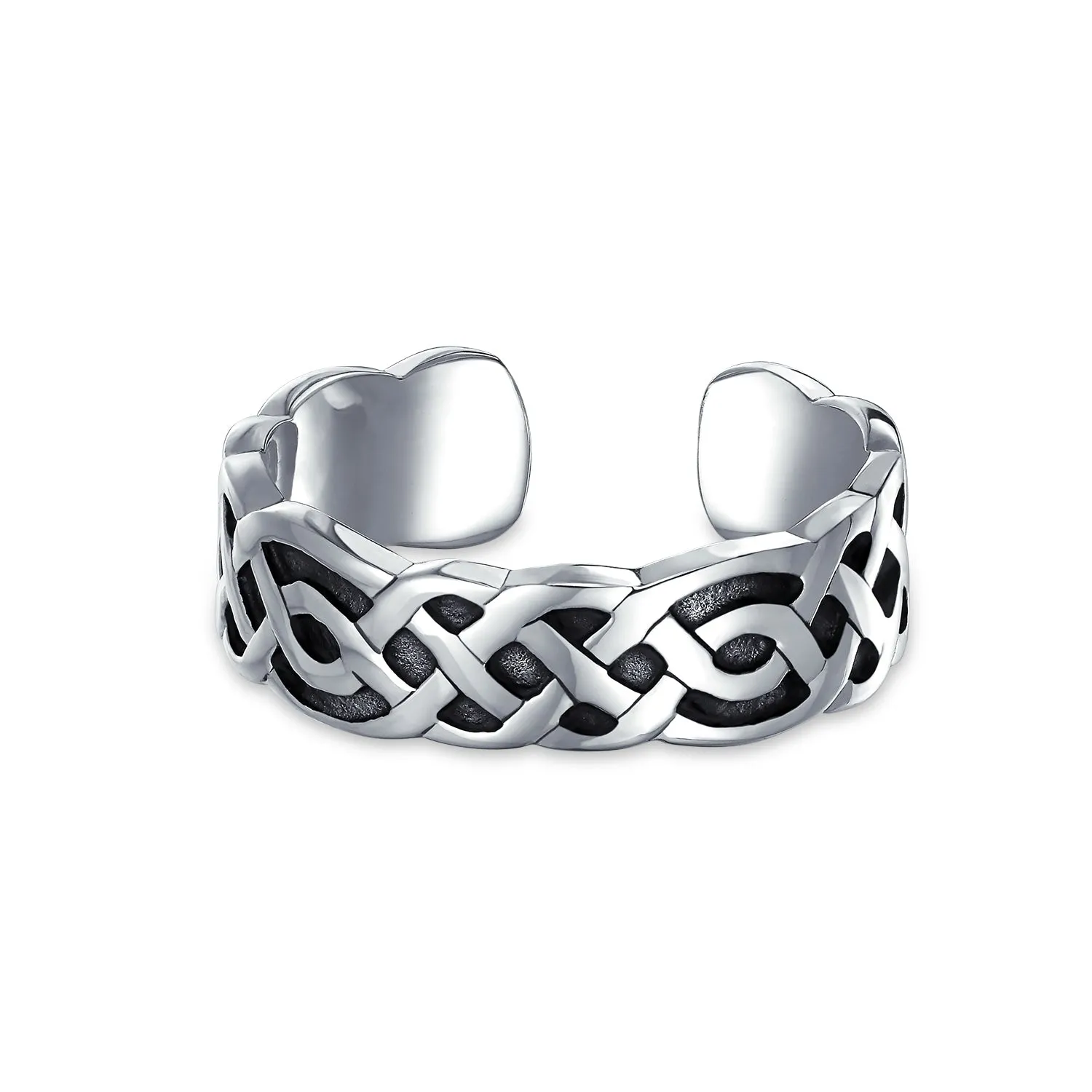 Celtic Trinity Knot Toe Ring Oxidized Sterling Silver Pinky Midi Design