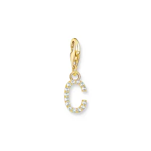 Charm Pendant letter C gold plated