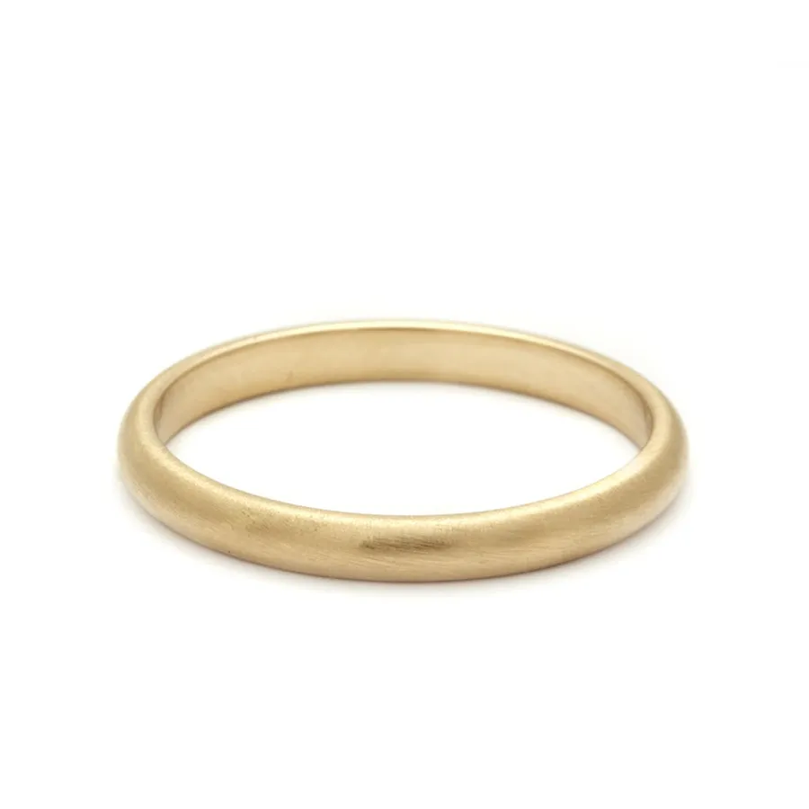 Classic Half Round Band - 14k Gold, 2mm