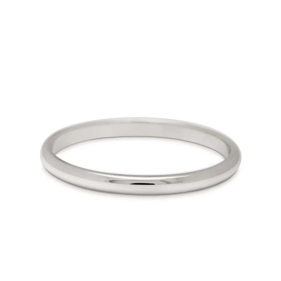 Classic Half Round Band - 14k Gold, 2mm