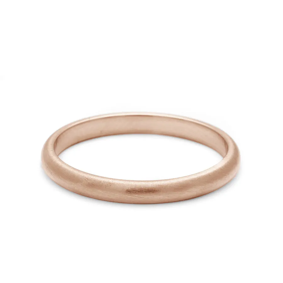Classic Half Round Band - 14k Gold, 2mm