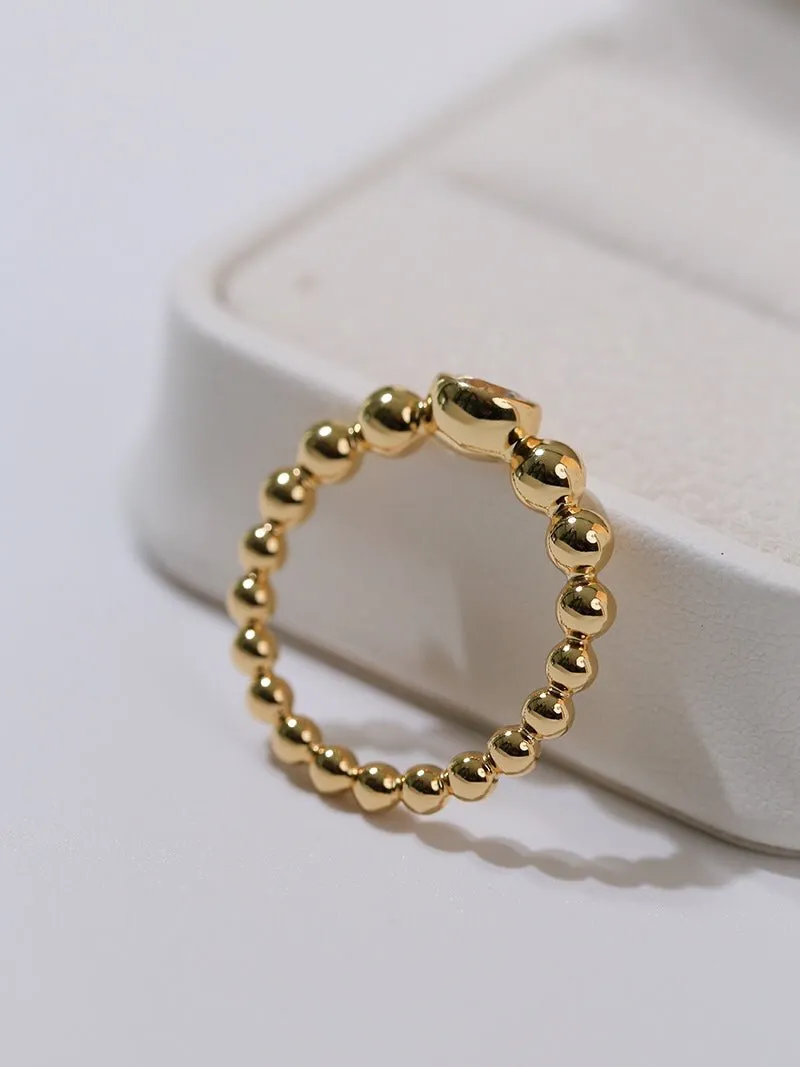Classic Single Layer Bubble Diamond Stacking Ring