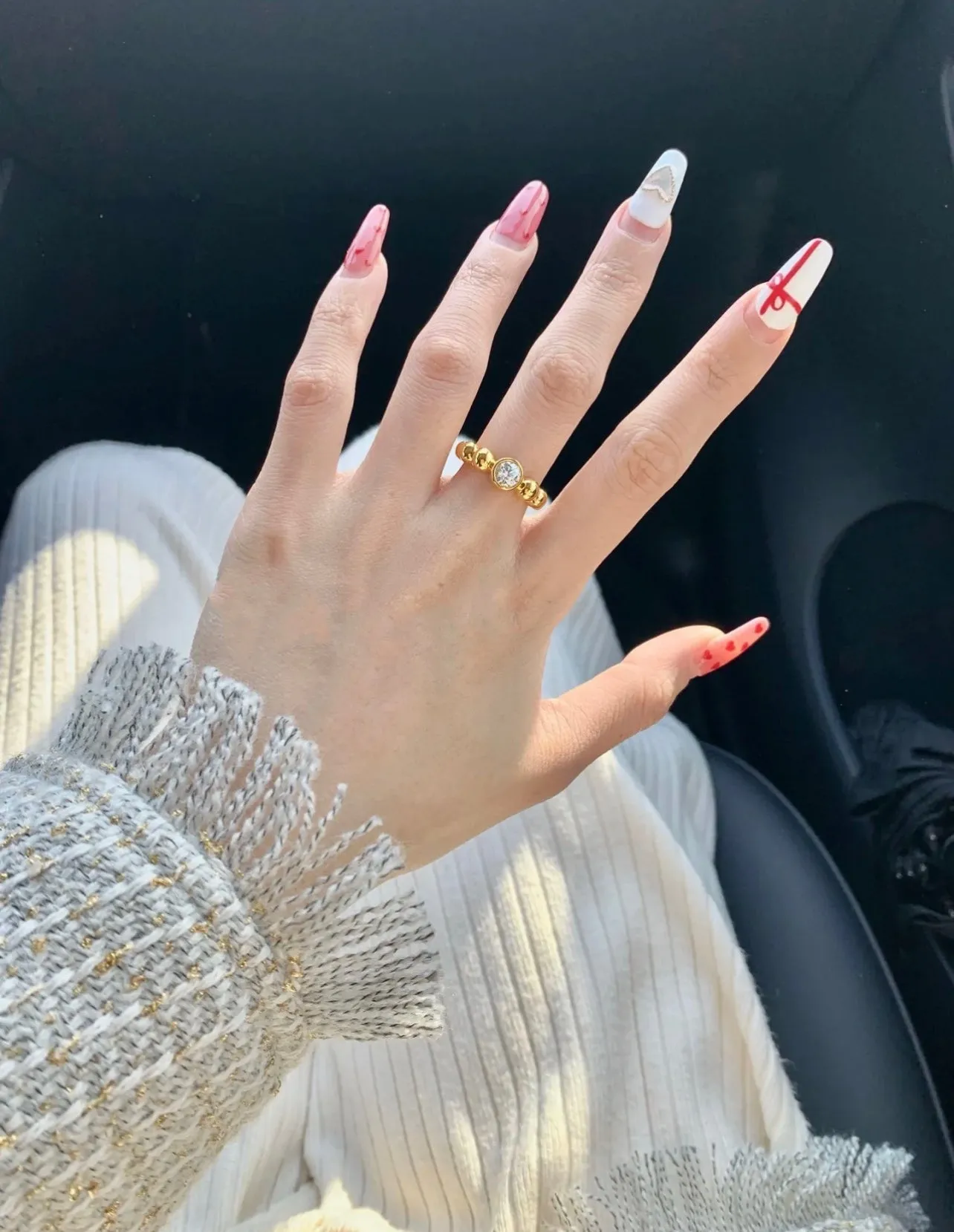 Classic Single Layer Bubble Diamond Stacking Ring