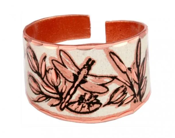 Copper Wide Dragonfly Ring