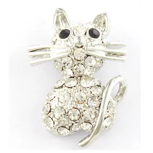 Crazy Cat Brooch Pin