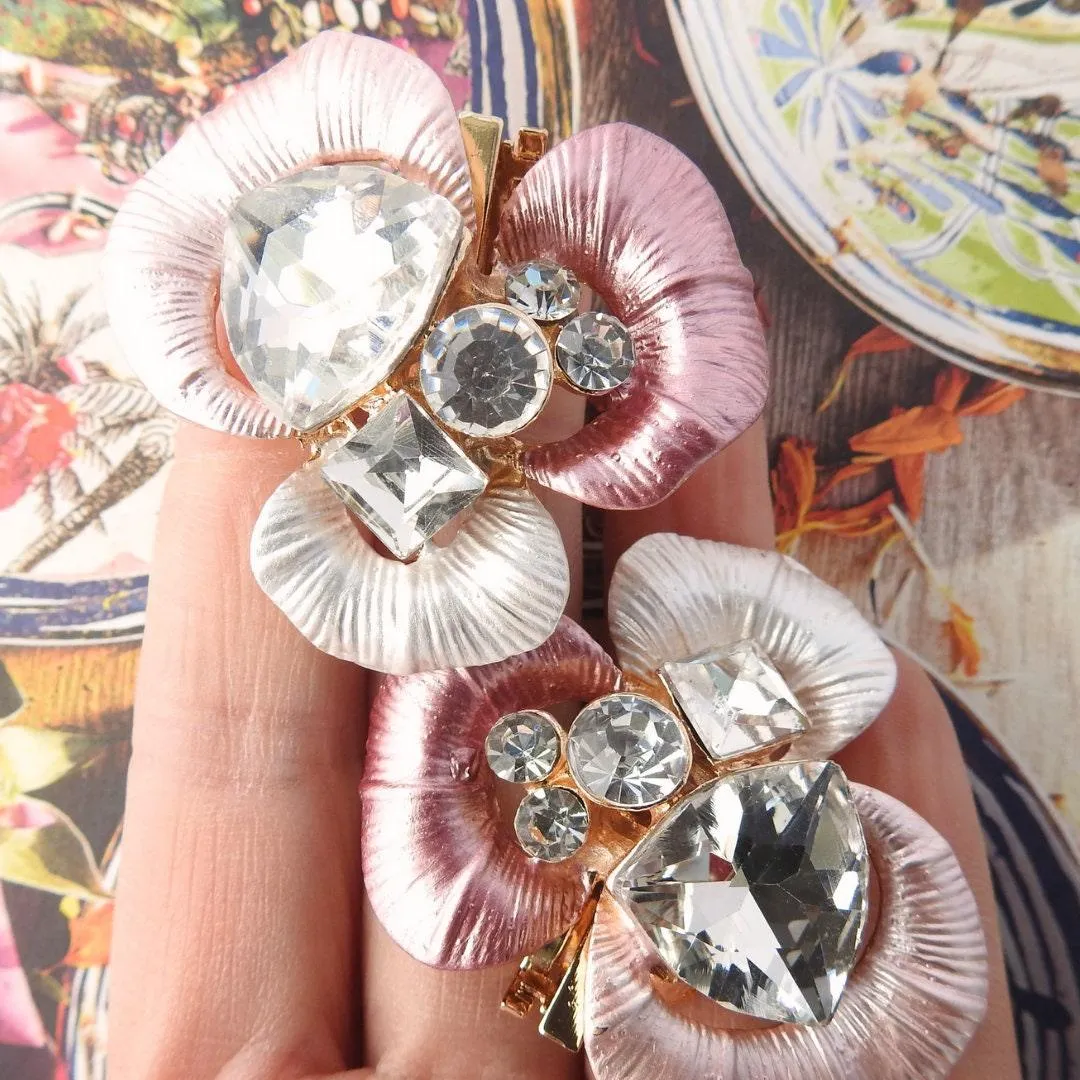 Crystal shoe clips