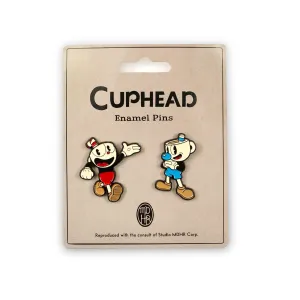 Cuphead & Mugman Pin Set | Official Cuphead Collectible Enamel Pins | Set of 2