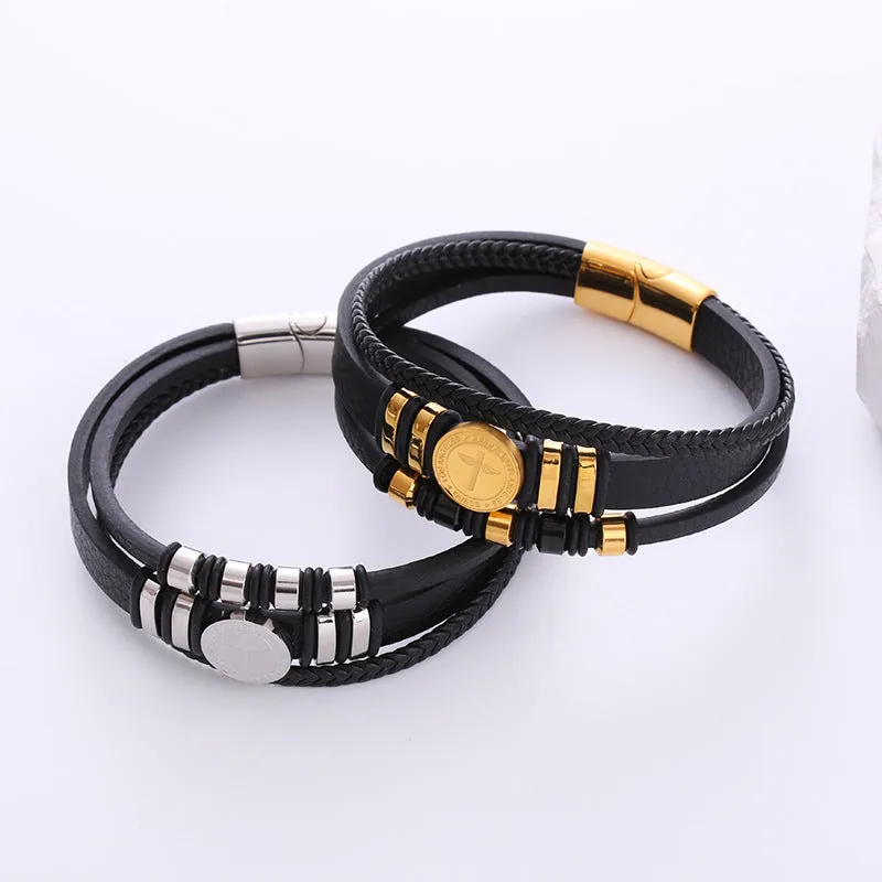 Cute & Edgy Men Irregular Rhombus Titanium Steel Electroplating Bracelets