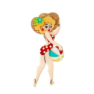 Don't Worry, Beach Happy Brooch by Lipstick & Chrome