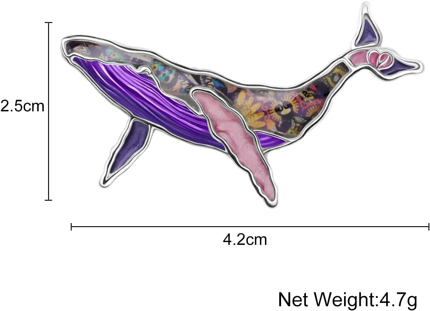 Enamel Alloy Cute Ocean Animal Whale Brooch Pins for Women Girls Sea Life Brooches Scarf Summer Jewelry for Beach Party Vacations Christmas Gifts Charms