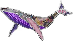 Enamel Alloy Cute Ocean Animal Whale Brooch Pins for Women Girls Sea Life Brooches Scarf Summer Jewelry for Beach Party Vacations Christmas Gifts Charms